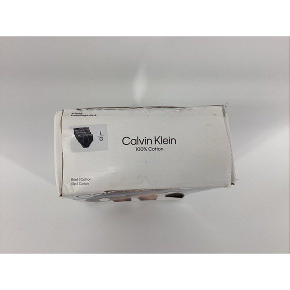 Calvin Klein Men's Classic Fit 100% Cotton Briefs Black Size Large - Picture 3 of 3